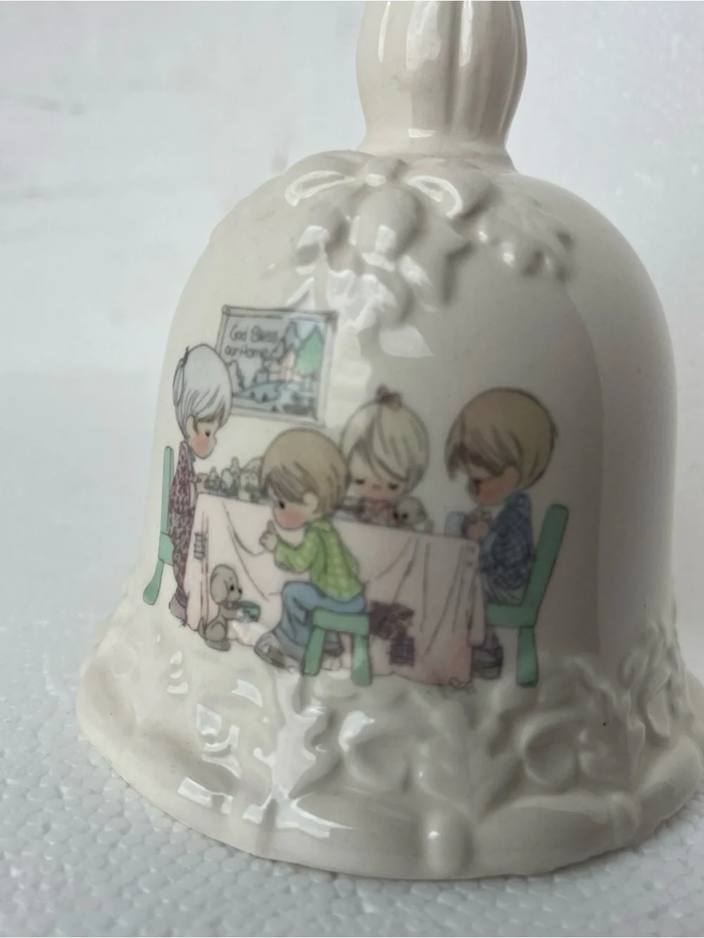 Vtg. Enesco Precious Moments Porcelain Bell 